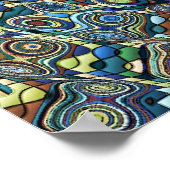 Blue Abstract Pond Poster (Hoek)