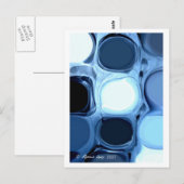 Blue Abstract Postcard Briefkaart (Voorkant / Achterkant)