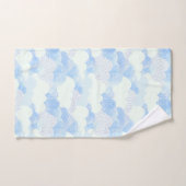 Blue Abstract Rain Cloud Sky Pattered Bad Handdoek (Handdoek)