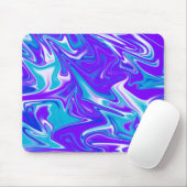 Blue Abstract Silky Sky Pattern Muismat (Met muis)