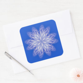 Blue Abstract Snowflake Sticker