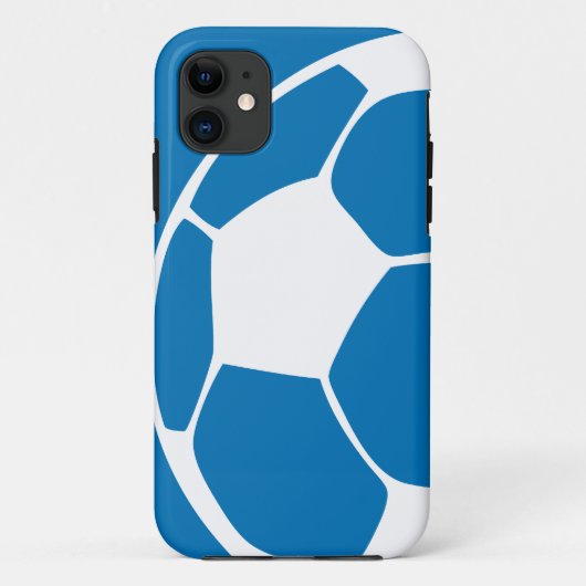 Blue Abstract Soccer iPhone 5 Hoesje (Achterkant)