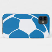 Blue Abstract Soccer iPhone 5 Hoesje (Achterkant (horizontaal))
