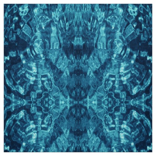 Blue Abstract Water Photo Fabric Stof (Swatch)