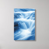 Blue Abstract Waterval Flow Canvas Afdruk (Voorkant)