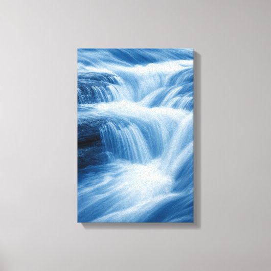 Blue Abstract Waterval Flow Canvas Afdruk (Voorkant)
