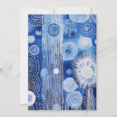 Blue Abstract Waterverf Charity Event Gala Party Kaart (Achterkant)