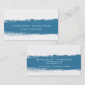 Blue Abstract Waterverf Splash Visitekaartje (Voorkant / Achterkant)