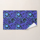 Blue Abstracte Flowers Bath Towel Set Bad Handdoek (Handdoek)