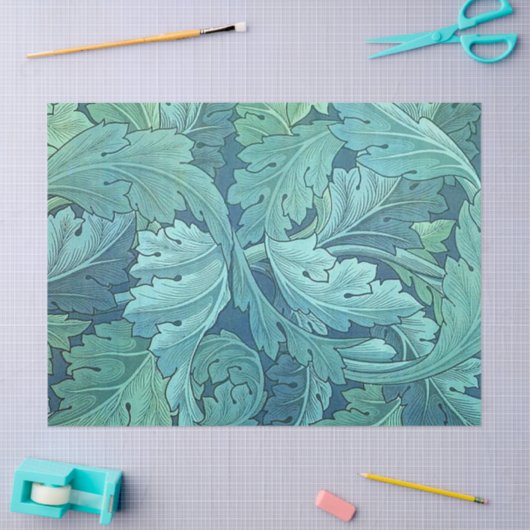 Blue Acanthus Leaf Tissuepapier (Craft)