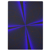 Blue Accent Clover Leaf Geometric Clipboard Klembord (Achterkant)