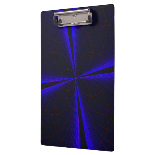Blue Accent Clover Leaf Geometric Clipboard Klembord (Links)