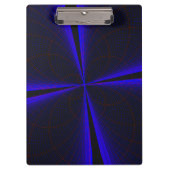 Blue Accent Clover Leaf Geometric Clipboard Klembord (Voorkant)