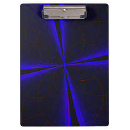 Blue Accent Clover Leaf Geometric Clipboard Klembord