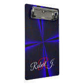 Blue Accent Clover Leaf Geometric Mini Clipboard Klembord (Schuin)