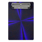 Blue Accent Clover Leaf Geometric Mini Clipboard Mini Klembord (Voorkant)