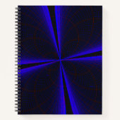 Blue Accent Clover Leaf Geometric Spiral Notebook Notitieboek (Voorkant)