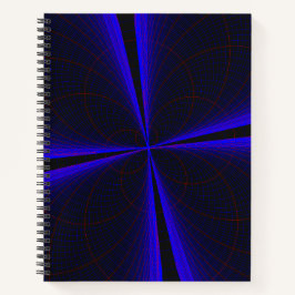 Blue Accent Clover Leaf Geometric Spiral Notebook Notitieboek