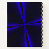 Blue Accent Clover Leaf Geometric Spiral Notebook Notitieboek (Achterkant)