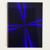 Blue Accent Clover Leaf Geometric Spiral Planner (Voorkant)