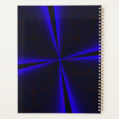 Blue Accent Clover Leaf Geometric Spiral Planner (Achterkant)