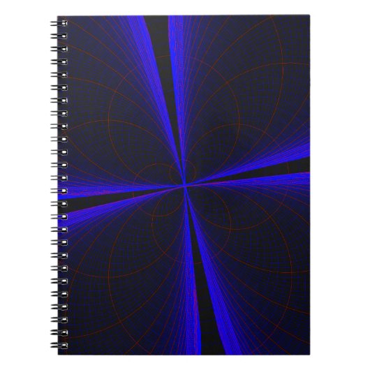 Blue Accent Clover Leaf Spiral Photo Notitieboek (Voorkant)