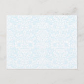 Blue Accent Damask Save the Cate Kaart (Achterkant)
