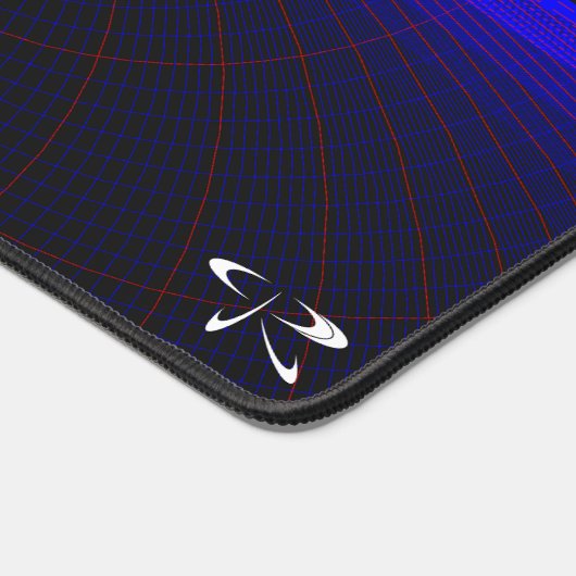 Blue Accent Geometric Clover Leaf Muismat Mat (Hoek)