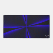 Blue Accent Geometric Clover Leaf Muismat Mat (Voorkant)