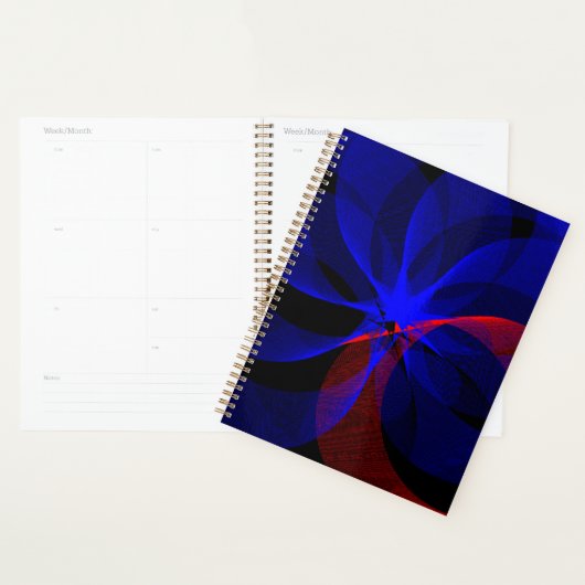 Blue Accent Rotation Geometric Spiral Planner (Display)