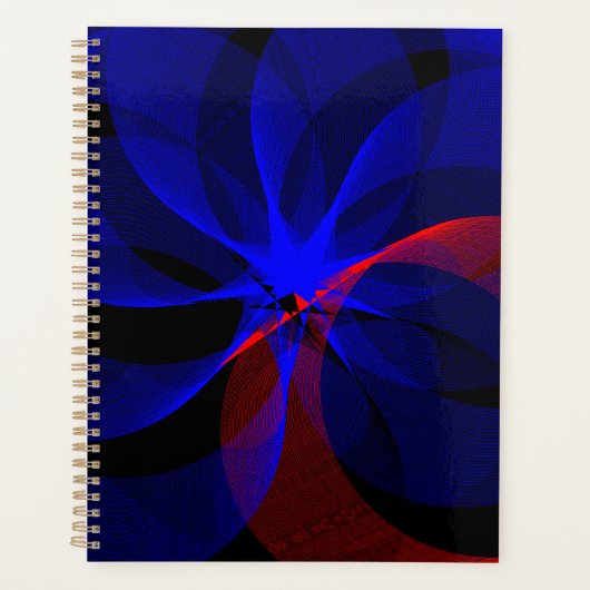Blue Accent Rotation Geometric Spiral Planner (Voorkant)