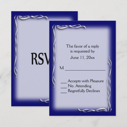 Blue Accent RSVP (Voorkant / Achterkant)