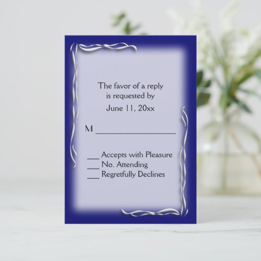 Blue Accent RSVP (Staand voorkant)