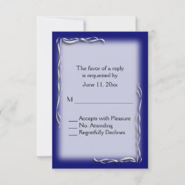 Blue Accent RSVP Kaartje