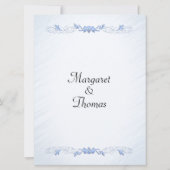 Blue Accent Wedding Invitations Kaart (Achterkant)