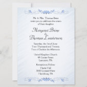 Blue Accent Wedding Invitations Kaart (Voorkant)