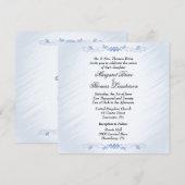 Blue Accent Wedding Invitations Kaart (Voorkant / Achterkant)