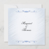 Blue Accent Wedding Invitations Kaart (Achterkant)