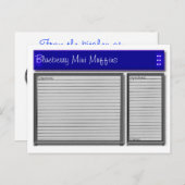 Blue Accents Custom Recipcard Briefkaart (Voorkant / Achterkant)