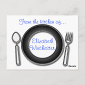 Blue Accents Custom Recipcard Briefkaart (Achterkant)