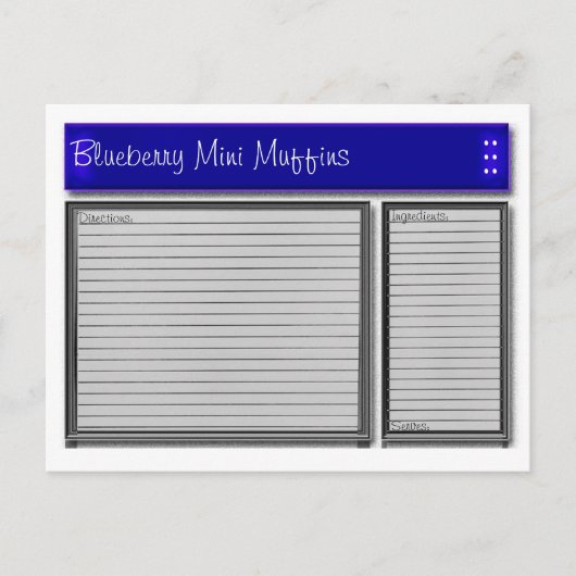 Blue Accents Custom Recipcard Briefkaart (Voorkant)