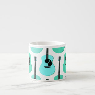 Blue Acoustic Guiters Pattern Espresso Kop