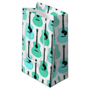 Blue Acoustic Guiters Pattern Klein Cadeauzakje