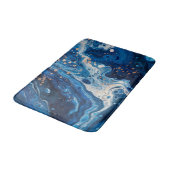 Blue Acrylic Pour Graphic  Ocean Water Lake Badmat (Gekanteld)