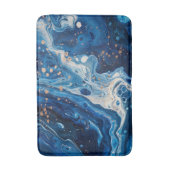 Blue Acrylic Pour Graphic  Ocean Water Lake Badmat (Voorkant Verticaal)