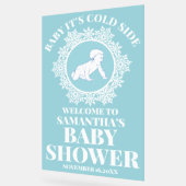 Blue Acrylic Snowflake Baby shower Welkomstbord Acryl Bord (Hoek)