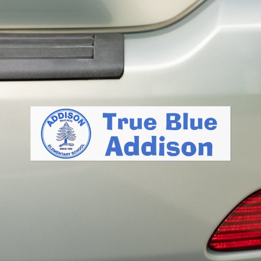 Blue Addison Bumpersticker (Op auto)