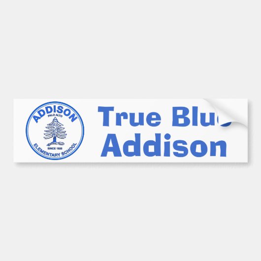 Blue Addison Bumpersticker (Voorkant)