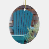 Blue Adirondack Keramisch Ornament (Rechts)
