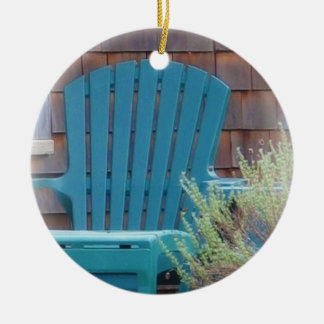 Blue Adirondack Keramisch Ornament